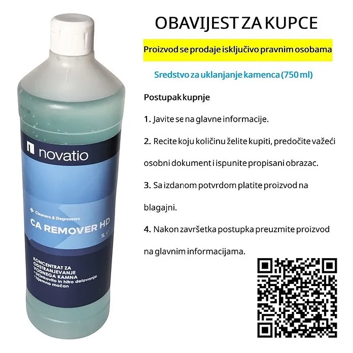 Sredstvo za uklanjanje kamenca CA Remover