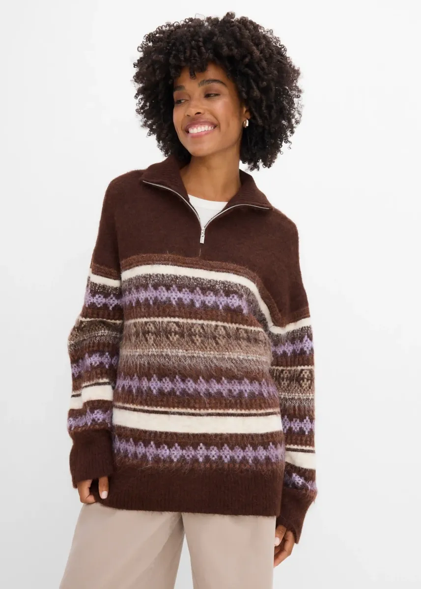Dugi pulover s Fair Isle uzorkom