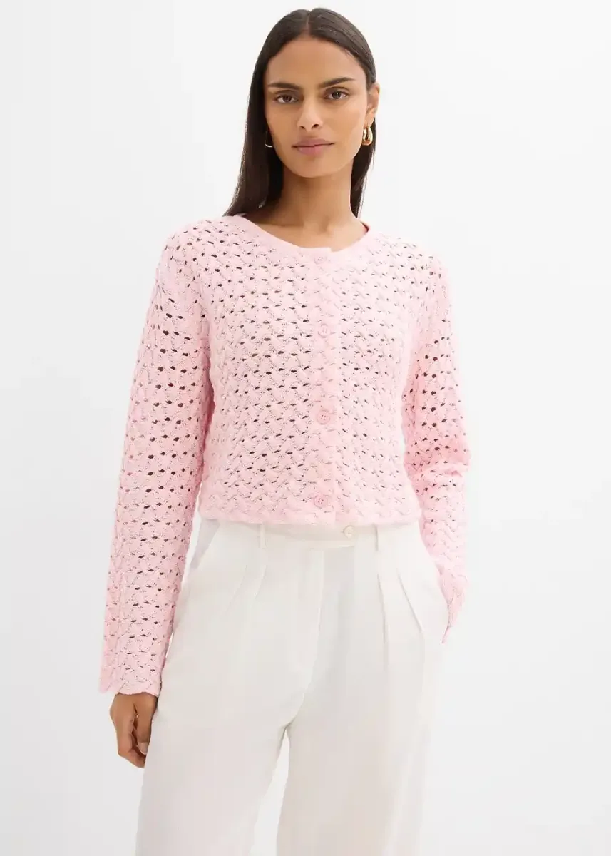 Pleteni bolero s ažur uzorkom