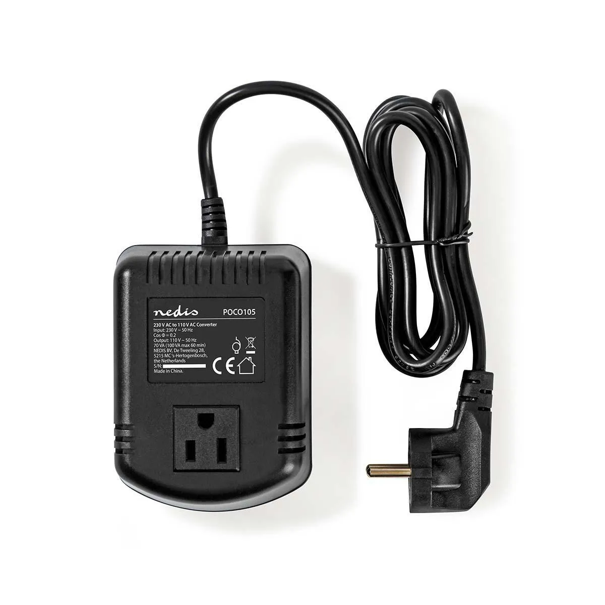 Adapter 220V > 110V 100 W, Nedis POCO105