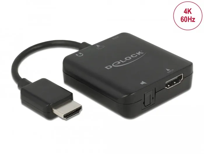 Adapter DELOCK, HDMI Audio Extractor 4K 60 Hz 63333