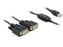 Adapter DELOCK, USB A 2.0 (M) na 2x Serial DB9 (M)