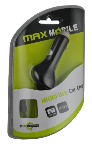 Auto punjač MAXMOBILE, USB micro B 2.0