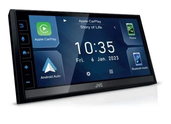 Auto radio JVC KW-M785DBW, 2 DIN, DAB+, Bluetooth, USB A, Wireless Apple CarPlay, Android Auto & Android Mirroring
