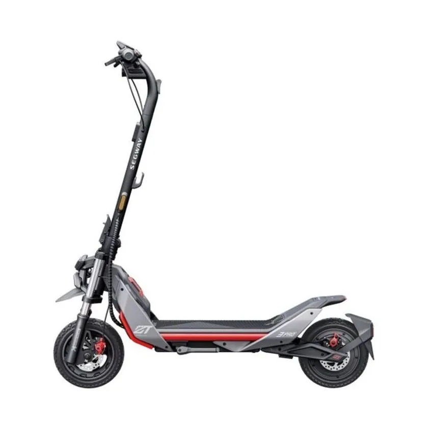 Električni romobil SEGWAY eKickScooter ZT3 Pro E, autonomija do 70km, brzina do 25km/h, kotači 11incha, sivo crveni