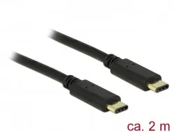 Kabel DELOCK 83332, USB C 2.0 (M) na USB C 2.0 (M), 2m