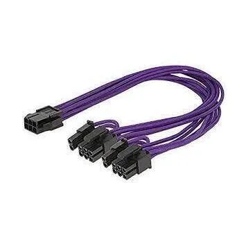 Kabel DELOCK, int. power PCI Express 6 pin Ž > 2 x 8 pin M shield 83704