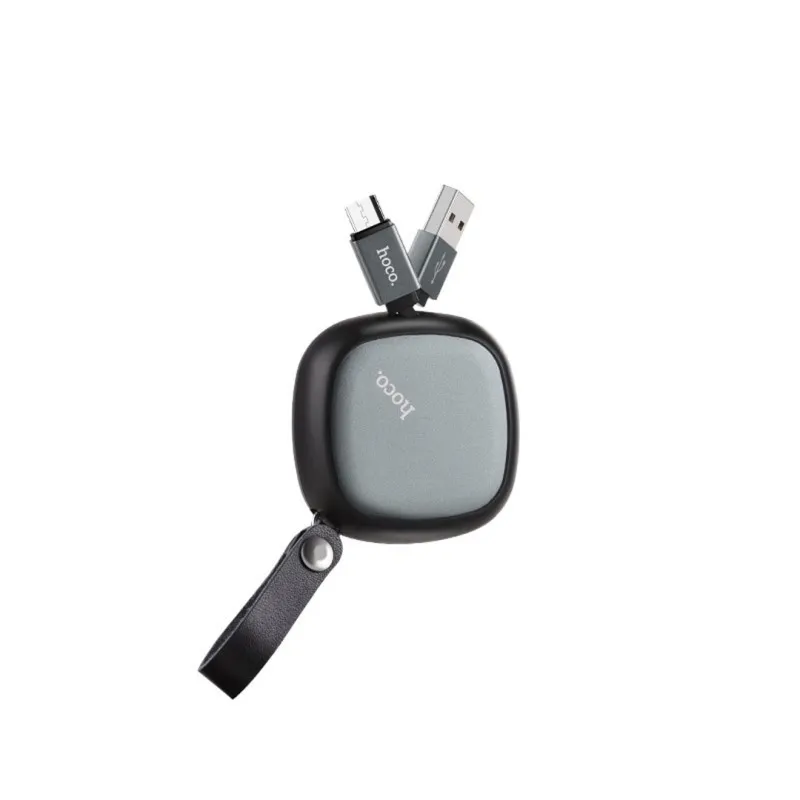 Kabel HOCO U33, uvlačivi, USB A (M) na USB micro B 2.0 (M), crni