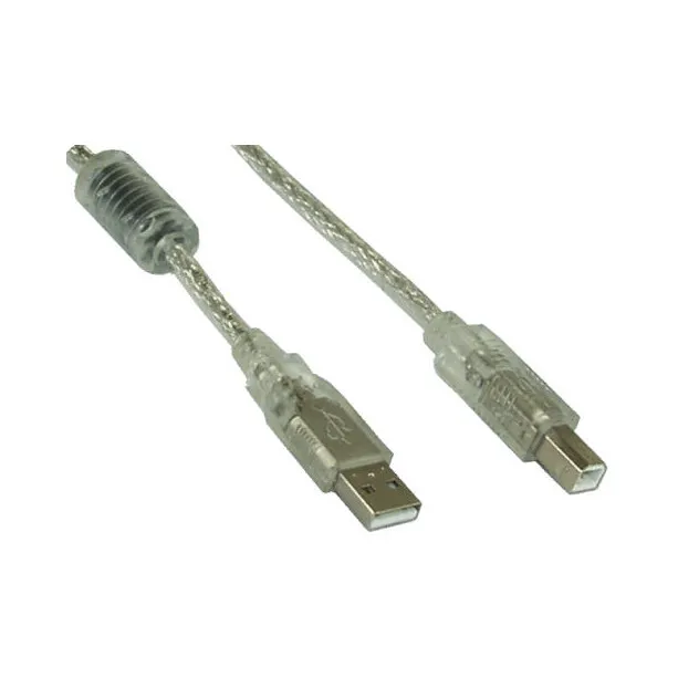 Kabel INLINE, USB A 2.0 (M) na USB B 2.0 (M), 1m