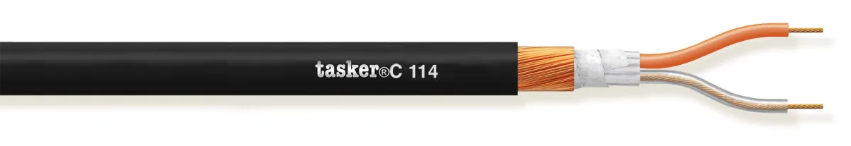 Kabel TASKER C114, mikrofonski, 2x0.25, crni