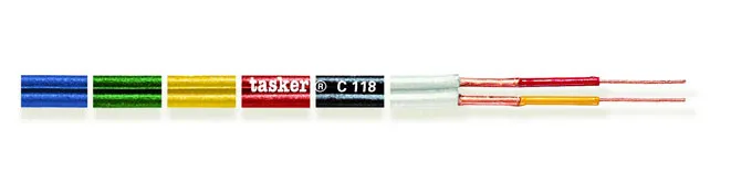 Kabel TASKER C118, 2x0.14, oklopljeni, dupli, zeleni