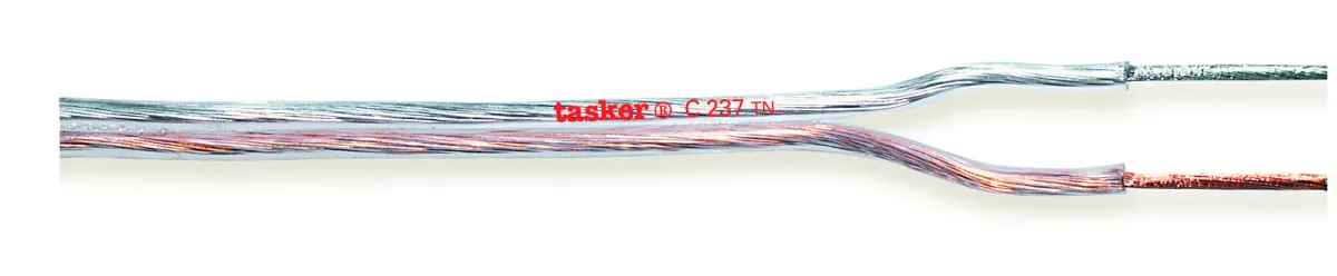Kabel TASKER C237 TN, zvučnik, 2x1.50, prozirni