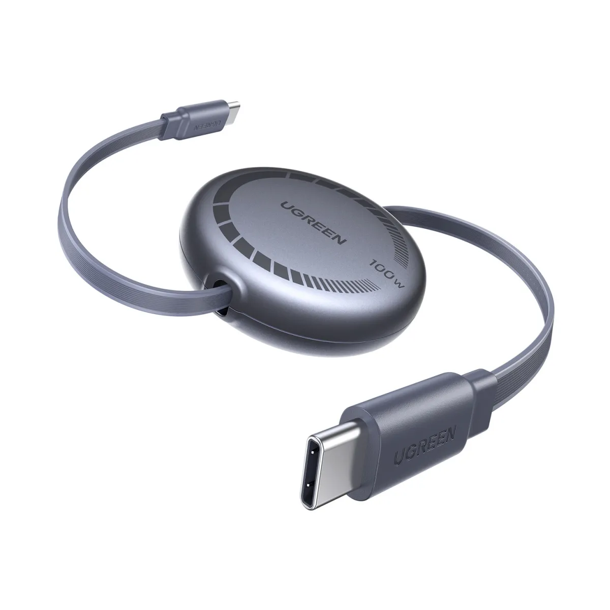 Kabel UGREEN, USB C (M) na USB C (M), s uvlačnim kabelom, 1m, crni