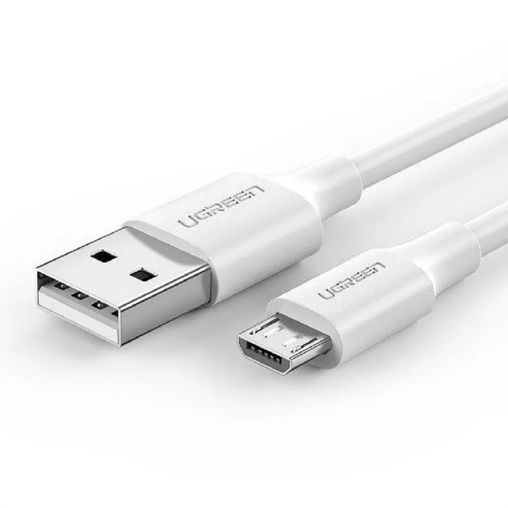 Kabel UGREEN, USB micro B 2.0 (M) na USB A 2.0 (M), bijeli, 1m