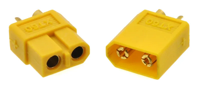 Konektor 2 POL (M)+(Ž) za kabel, 65A, žuti, POLOLU XT60