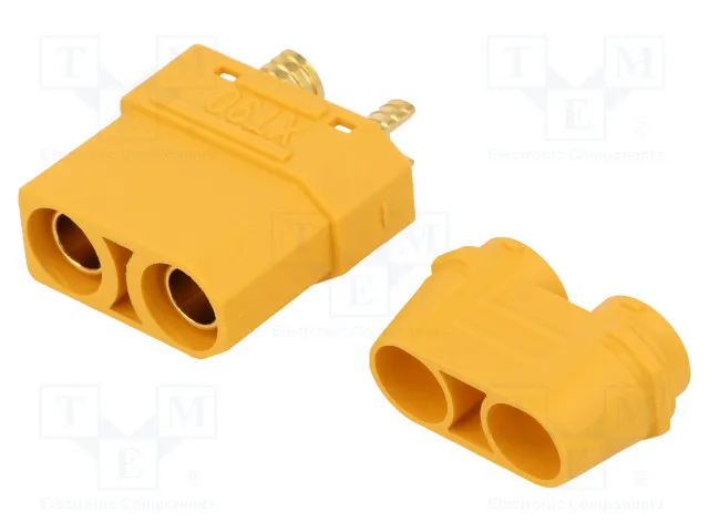 Konektor 2 POL (Ž) za kabel, 40A, žuti, XT90H-F