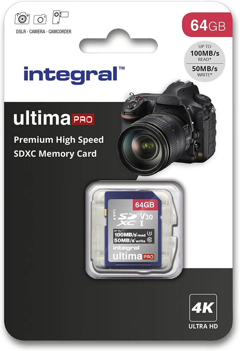 Memorijska kartica INTEGRAL Premium High Speed, SDHC/XC, 64GB, INSDX64G-100/70V30, V30 UHS-I U3
