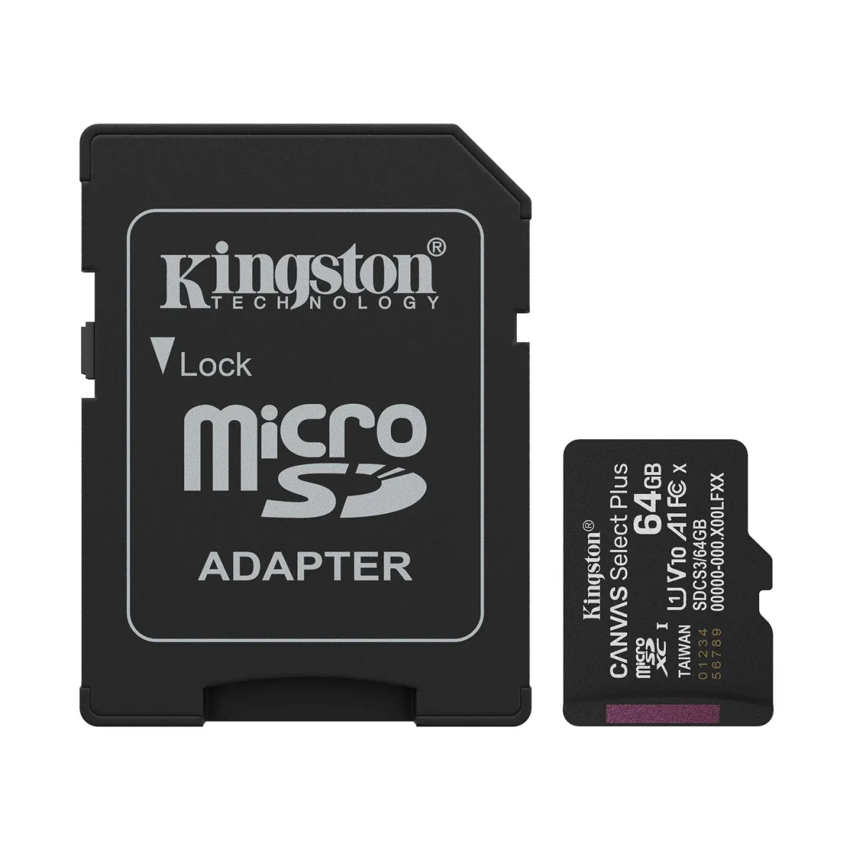 Memorijska kartica KINGSTON Canvas Select Plus G3, SDCS3/64GB, Micro SD, 64GB + SD Adapter, 100/MB/s