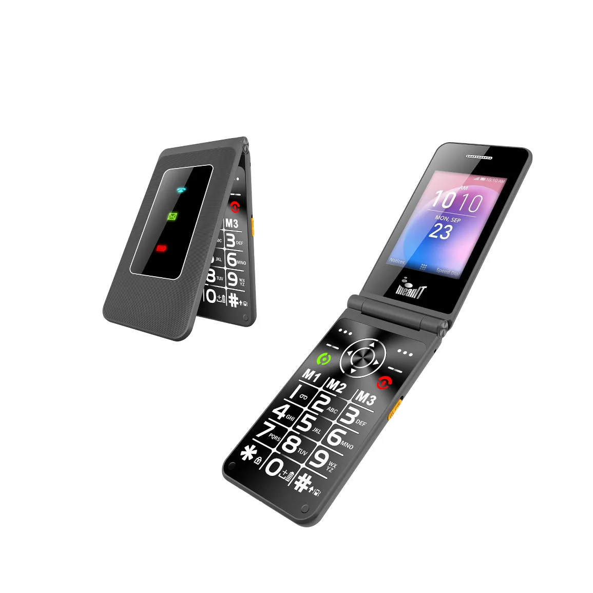 Mobitel MEANIT Flip XXL, sivi