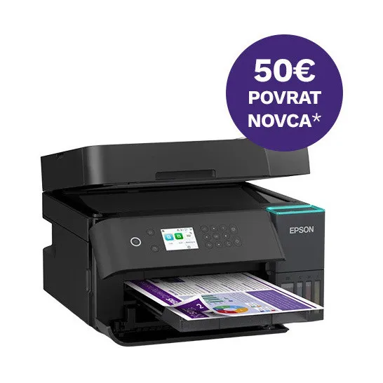 Multifunkcijski printer EPSON EcoTank L6370, printer/scanner/copy, 1200 x 2400, WiFi, crni