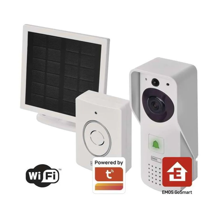 Portafon video WIFI, sa zvonom i solarnim panelom, za smartphone, EMOS GoSmart H4030