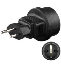 Putni adapter švicarski utikač- šuko utičnica