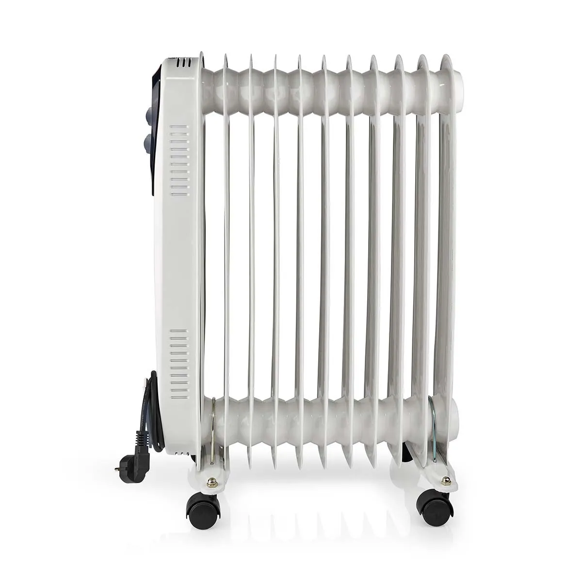 Radijator NEDIS HTOI30WT11, uljni, prijenosni, 1000/1500/2500W, 11 rebra, termostat, bijeli