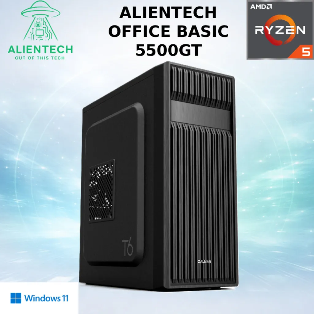 Računalo office ALIENTECH Basic 5500GT, Ryzen 5 5500GT, 8GB, 500GB SSD, Radeon Graphics, Windows 11 P