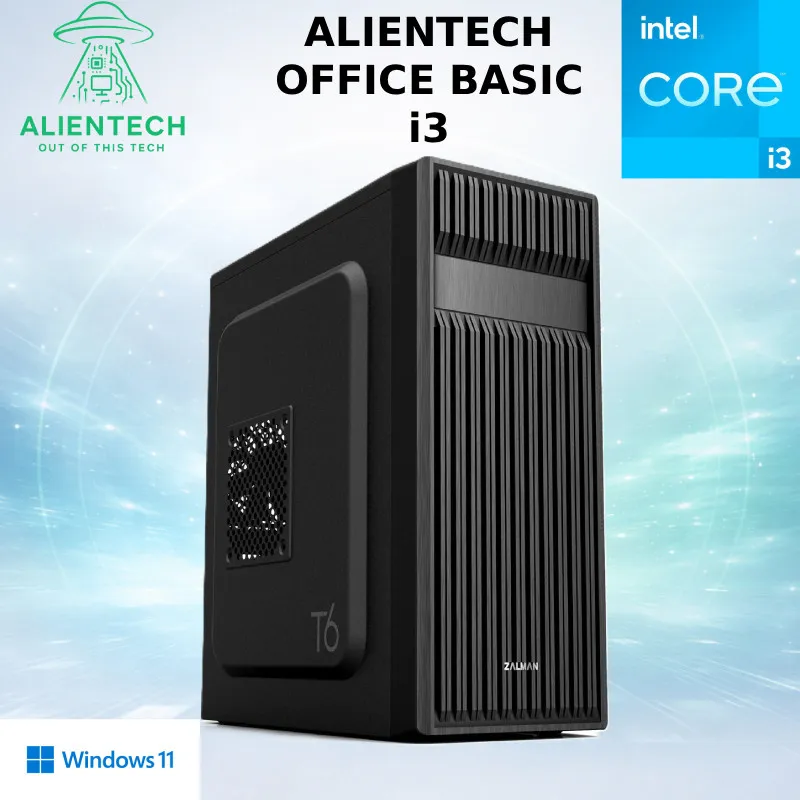 Računalo office ALIENTECH Basic, i3-12100F, 8GB, 240GB SSD, Intel Graphics, Windows 11P