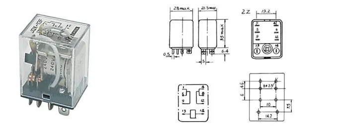 Relej 220VAC 10A JQX - 13 F
