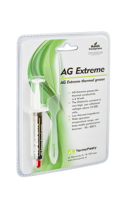Silikonska pasta 3g, TERMOVODLJIVA, AG EXTREME, AG Termopasty