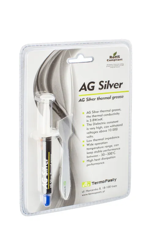 Silikonska pasta 3g, TERMOVODLJIVA, AG SILVER , AG Termopasty