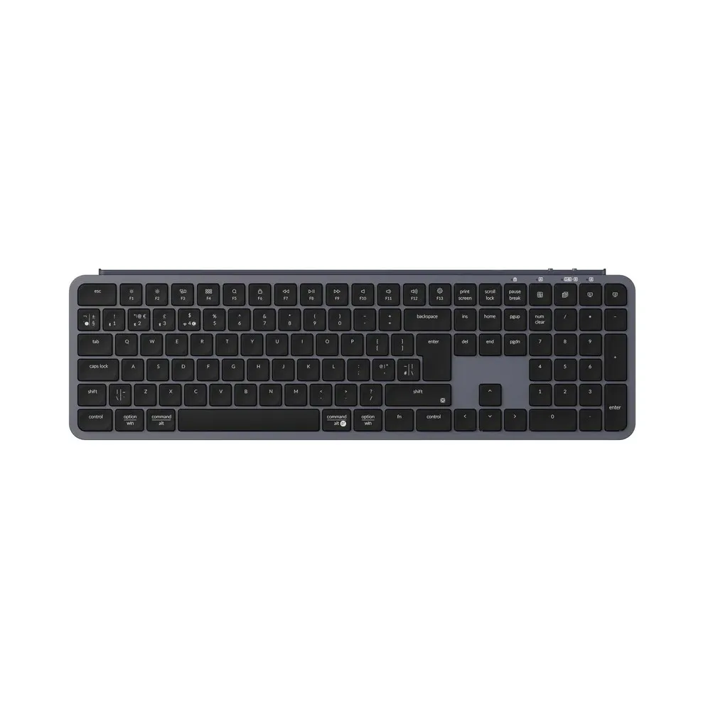 Tipkovnica KEYCHRON B6P-K1-UK, žičana, Bluetooth, Scissor Switch, UK Layout, siva