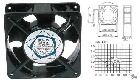 Ventilator 220V 120x38 mm , Sunon DP201A2123HST