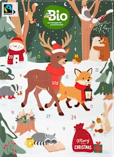 Adventski kalendar od mliječne čokolade, 1 kom.