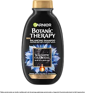 Šampon za kosu Botanic Therapy – Magnetic Charcoal & Black Seed Oil, 400 ml