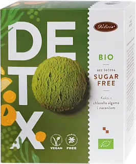 BIO DETOX keksi s chlorella algom i narančom, 125 g