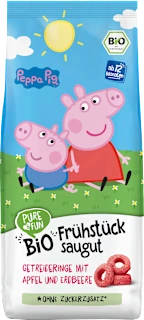 Bio žitne pahuljice s jagodom i jabukom Peppa Pig, 125 g