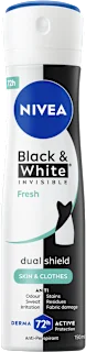 Black&White Invisible Fresh dezodorans u spreju, 150 ml