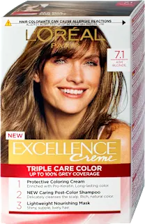Boja za kosu - 7.1 Ash Blonde, 1 kom.