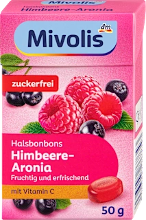 Bomboni – malina i aronija, s vitaminom C i sladilima, bez šećera, 50 g