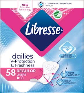 dailies fresh dnevni ulošci – regular, 58 kom.