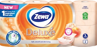 Deluxe toaletni papir, 3-slojni, 150 listića Cashmere Peach, 8 kom.