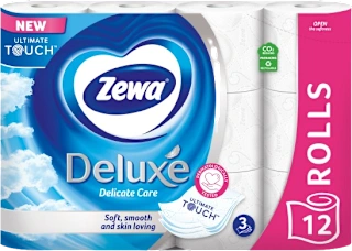 Deluxe toaletni papir, 3-slojni, 150 listića Delicate Care, 12 kom.