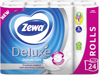 Deluxe toaletni papir, 3-slojni, 150 listića Delicate Care, 24 kom.