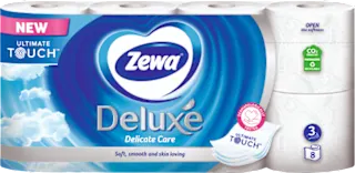 Deluxe toaletni papir, 3-slojni, 150 listića Delicate Care, 8 kom.