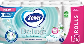 Deluxe toaletni papir, 3-slojni, 16 x 150 listića – Jasmine Blossom, 16 kom.