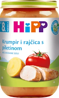 EKO kašica od krumpira, rajčice i piletine, 8 + mj., 220 g