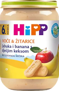 EKO kašica za bebe – keks, jabuka i banana, 6+ mj., 190 g