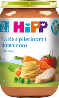 EKO povrće s tjesteninom i piletinom, 12 + mj., 220 g